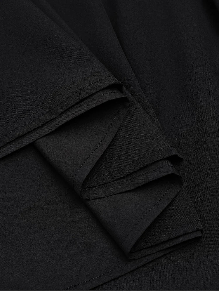 Elegant Summer Midi Dress Square Neck Sleeveless Backless Pleated A-line Dress