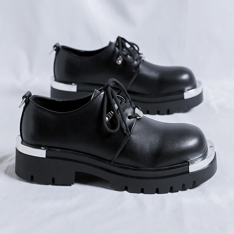 Men's Platform PU Leather Lace-up  Shoes