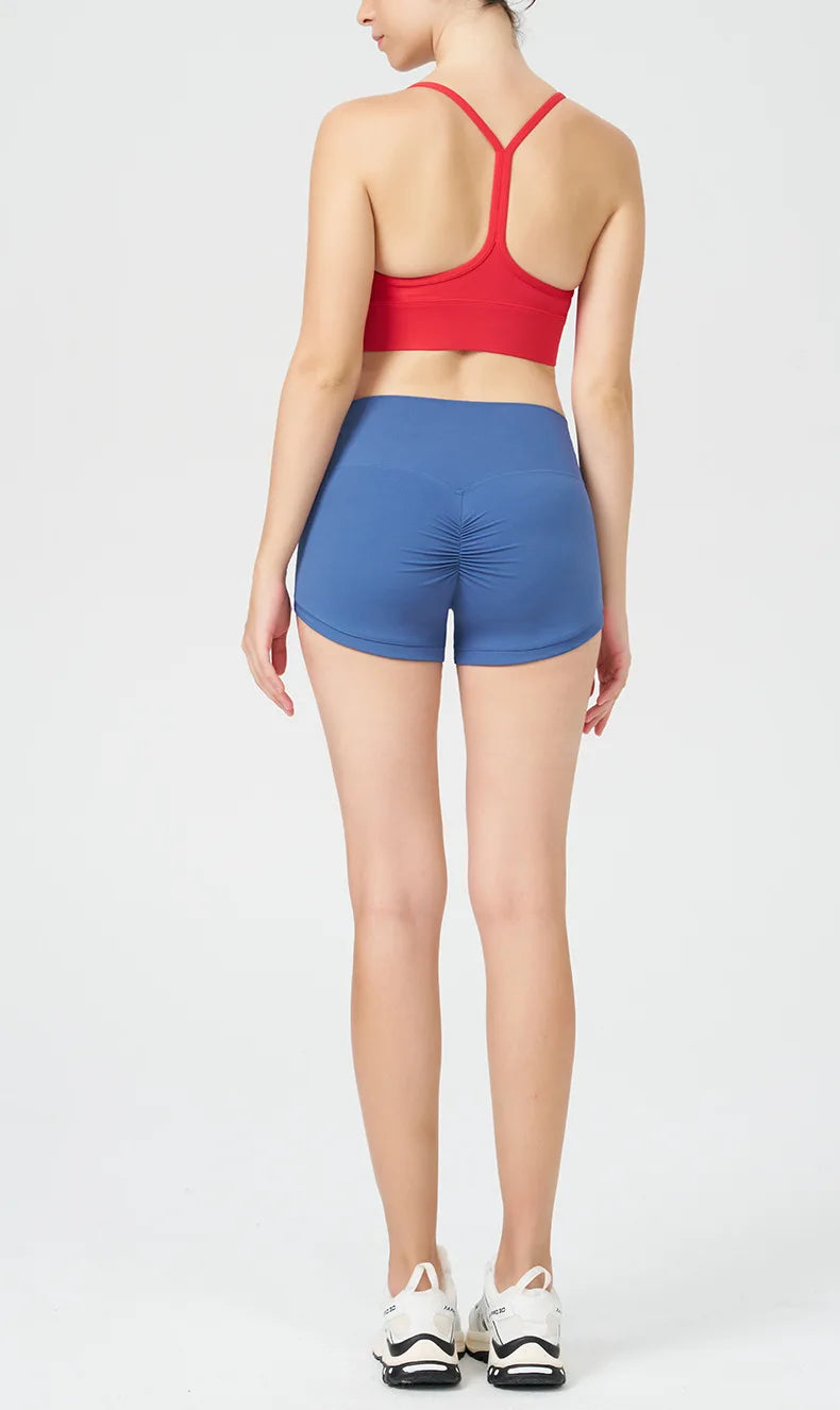 2-Piece Nylon Yoga Set - Sports Bra & Shorts