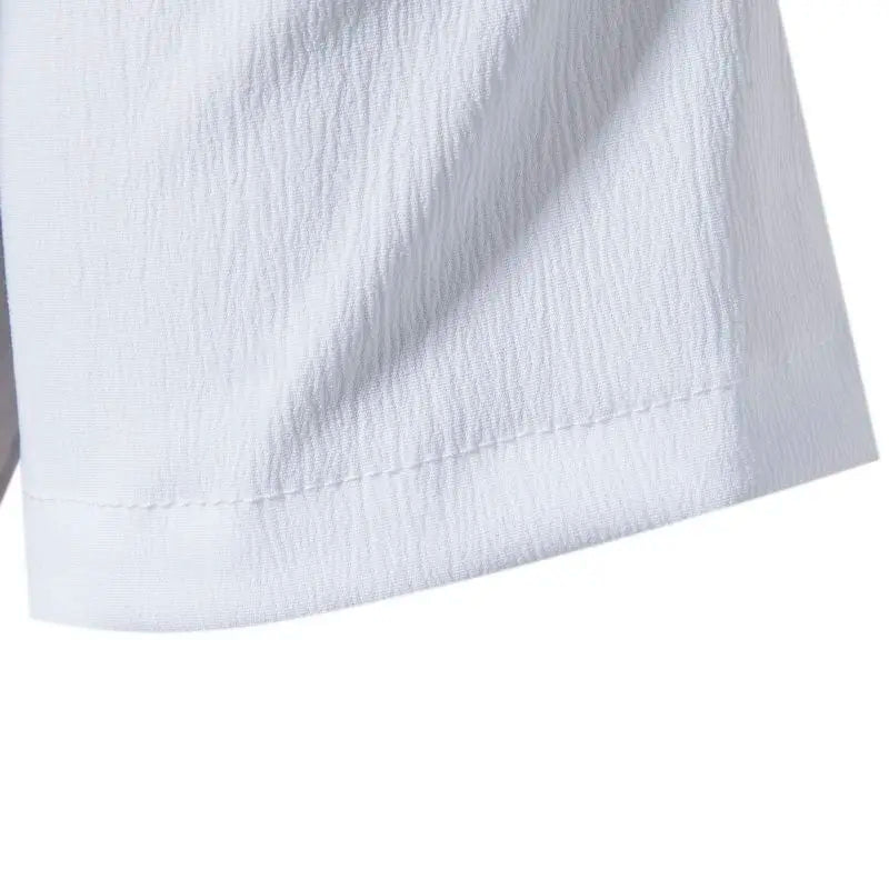 Men's Summer Stand Collar Short Sleeve Casual Slim Fit Pullover Shirt