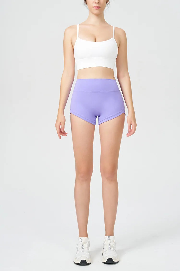 2-Piece Nylon Yoga Set - Sports Bra & Shorts