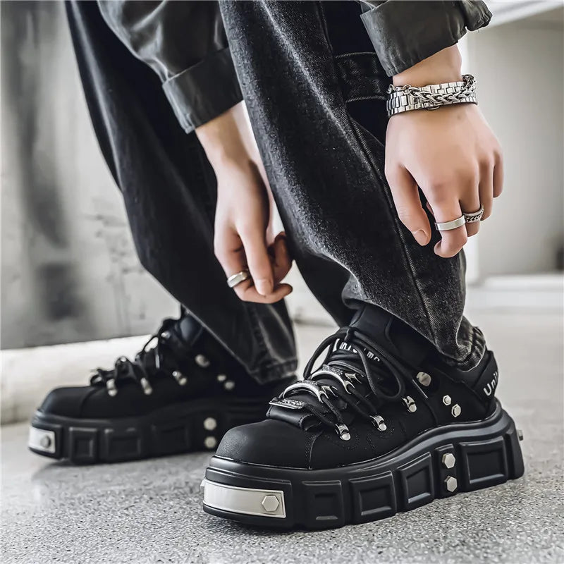 Men's Metal Punk Platform Shoes