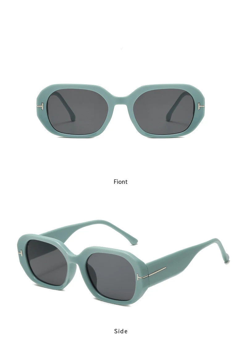 Women's Retro Rectangle Sunglasses - Vintage Small Frame Classic Eyewear