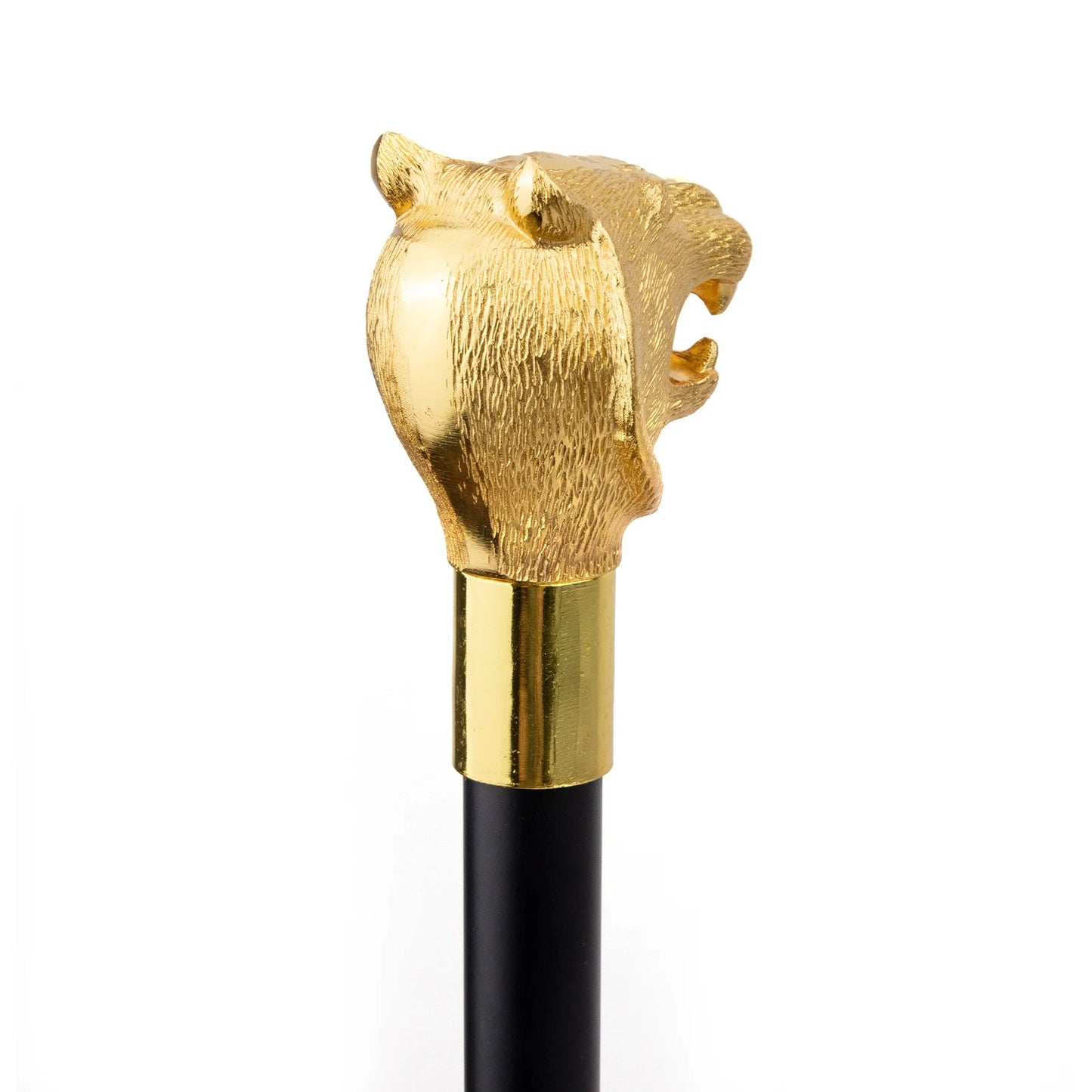 Gold Luxury Tiger Head Handle Fashion Walking Stick for Party Decorative Walking Cane Elegant Crosier Knob Walking Stick 93cm