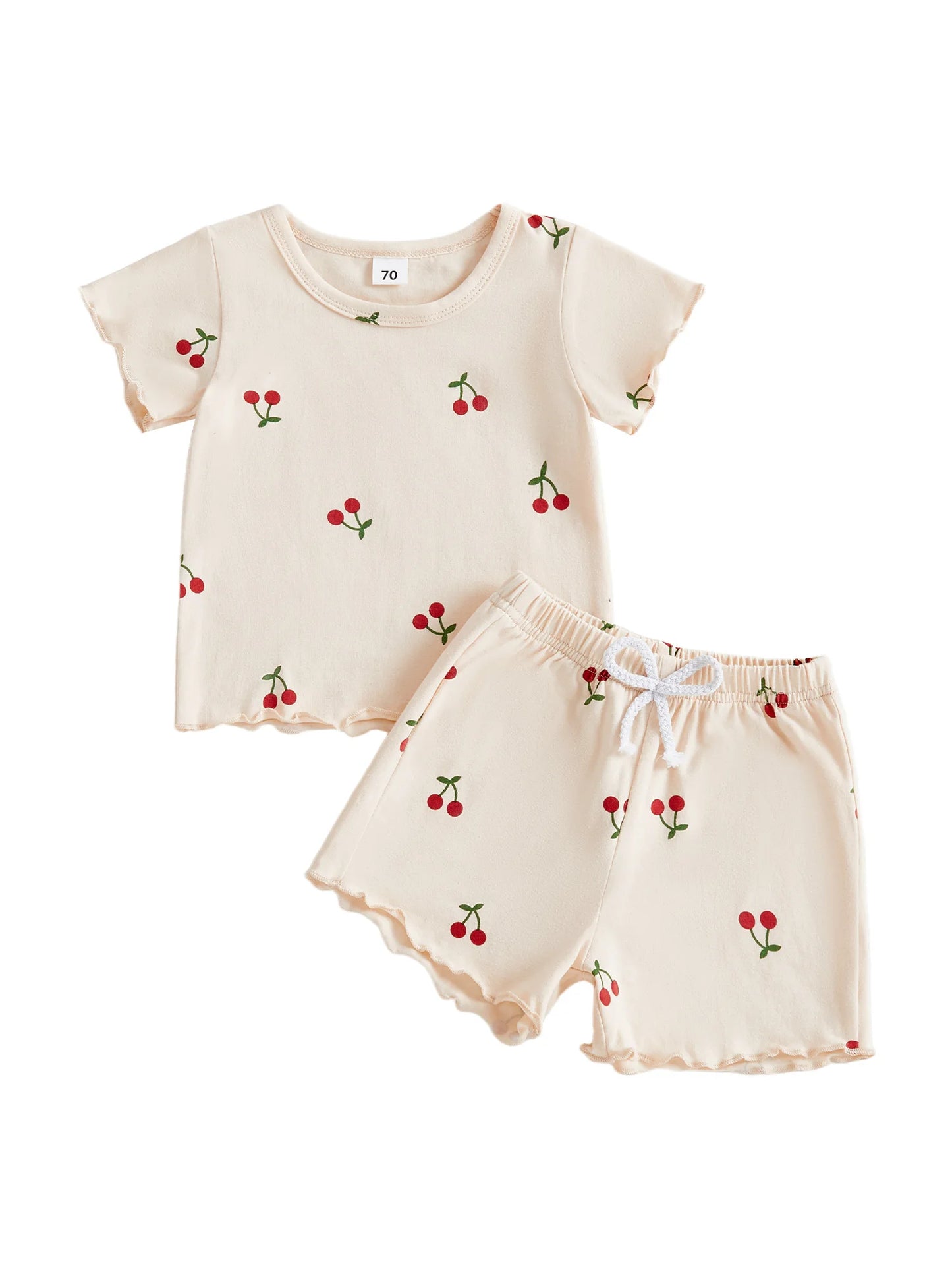 Baby Girls' Cherry Print Top & Shorts Set