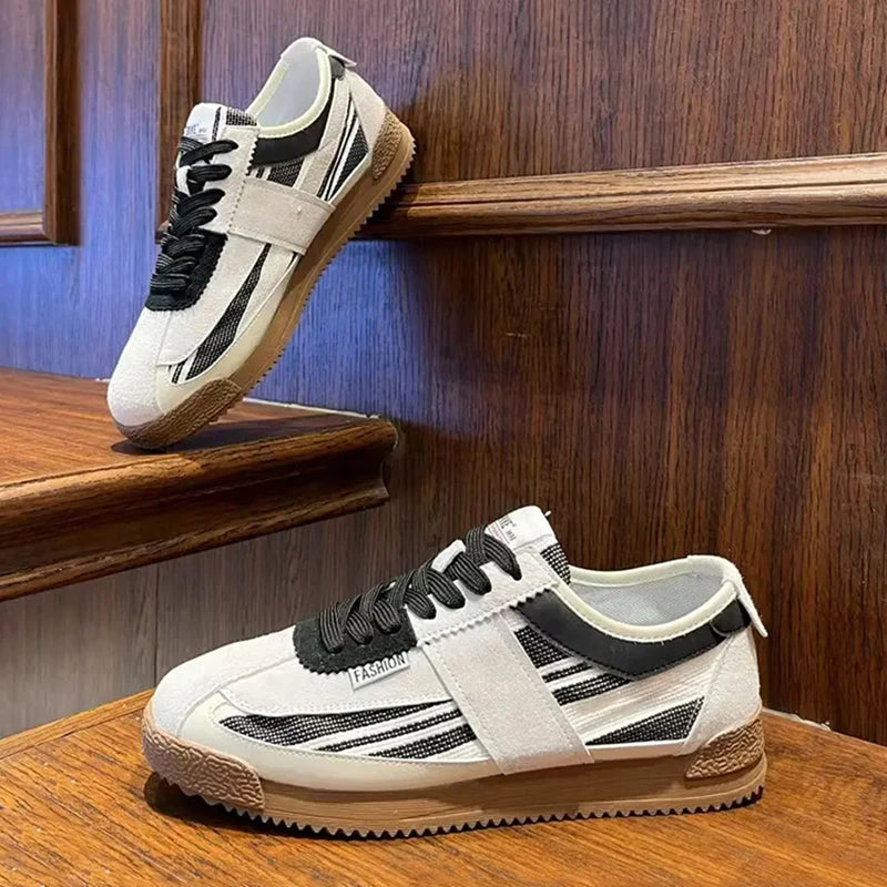 Men's Platform Casual Sneakers - Lace-Up Sports Running Shoes