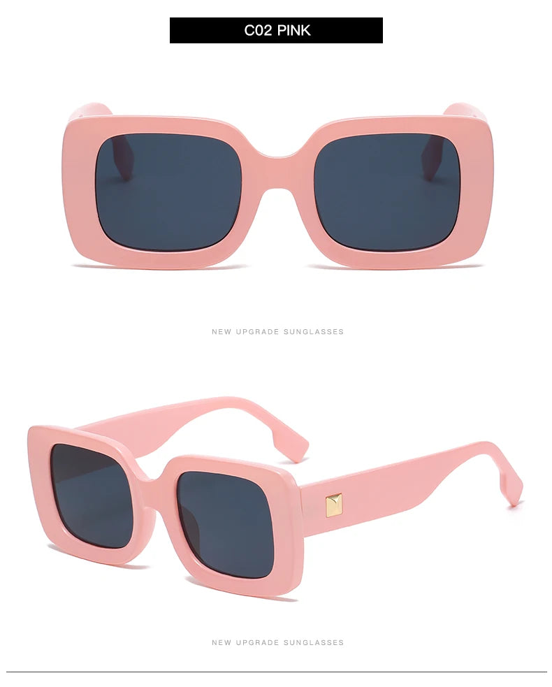 Women's 1/4pcs Set Fashion Small Rectangle Sunglasses  UV400
