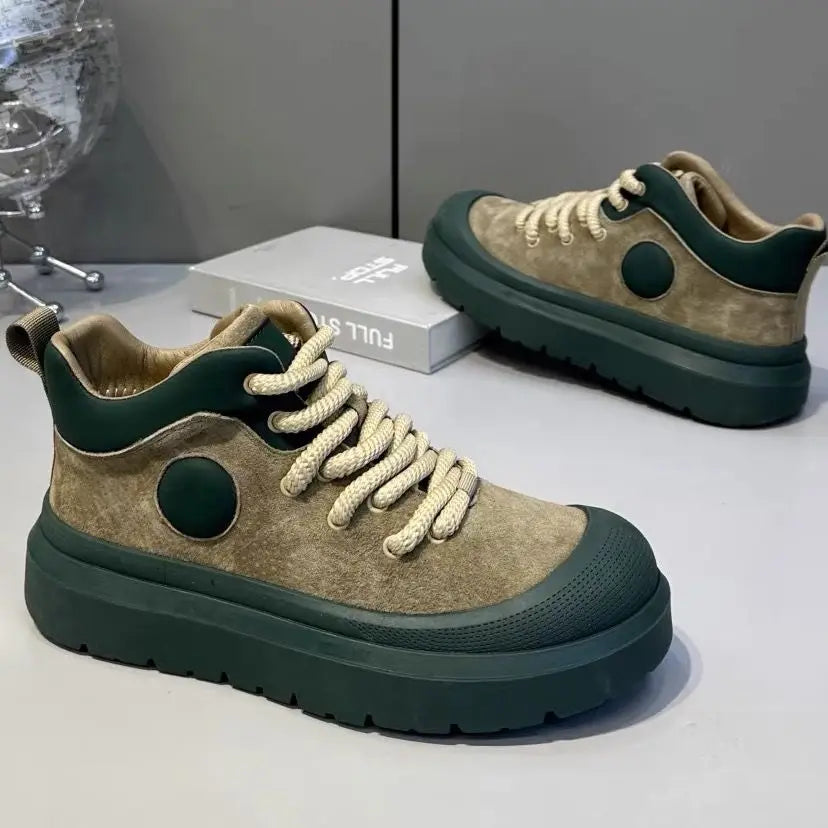 Men's High Top Platform Sneakers - Casual Skateboard Shoes