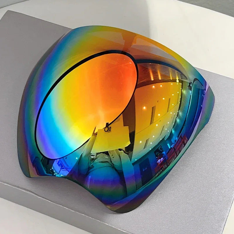 Unisex Huge Goggle Futuristic Mirror  Wrapped Round Anti-UV Sunglasses