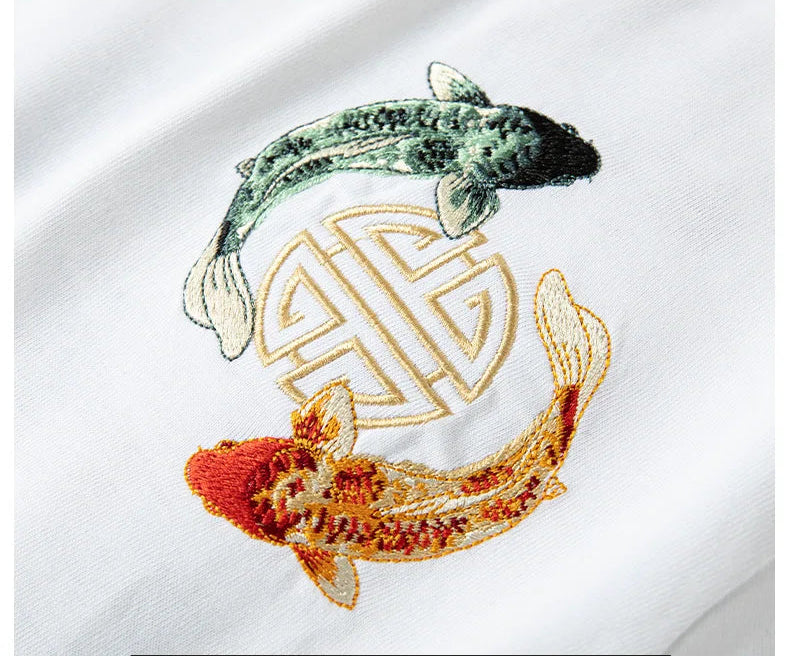 Koi Embroidered T-Shirt