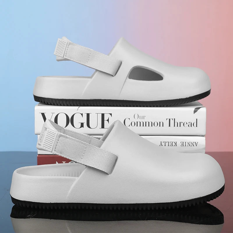 Men's Summer Slippers Platform Sandals Clogs Quick Dry Non-Slip Indoor Slides