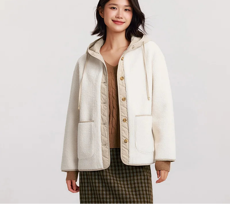 Women's Fleece-Like Cotton Winter Jacket - Thickened Warm Coat