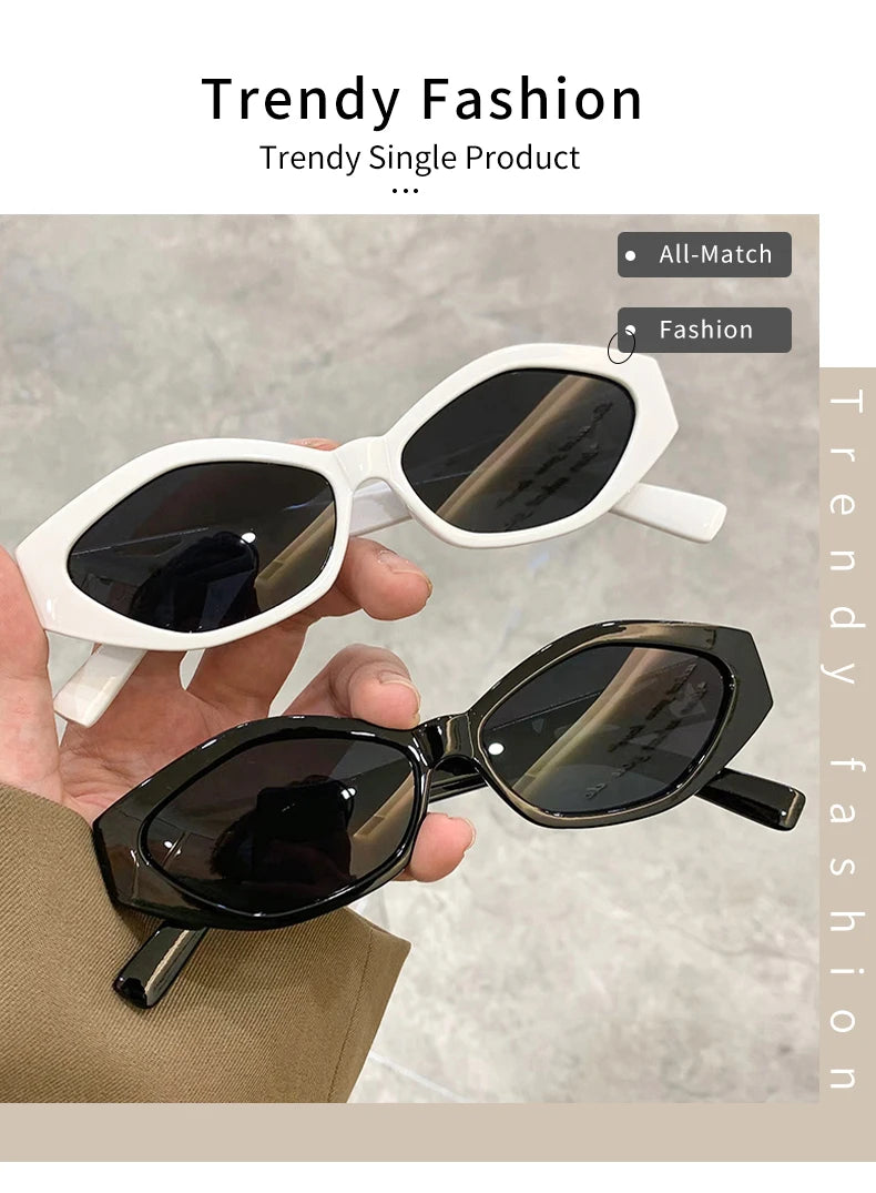 Unisex Small Oval Frame Sunglasses UV400