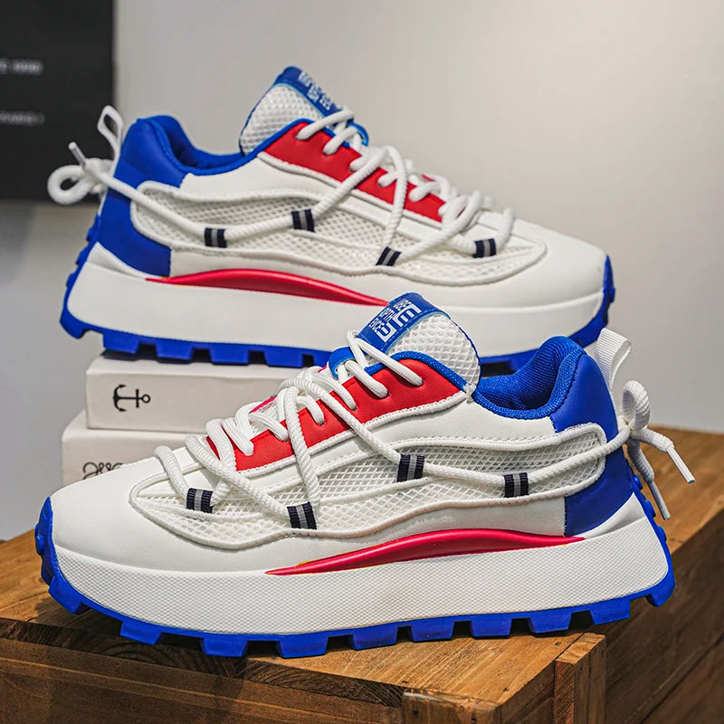 Men's Lightweight Platform Sneakers - Breathable Running Shoes