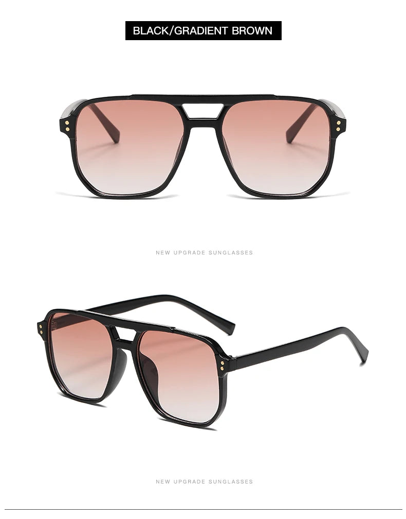 Classic Square Sunglasses - 5 Pack UV Protection Oversized Fashion Eyewear
