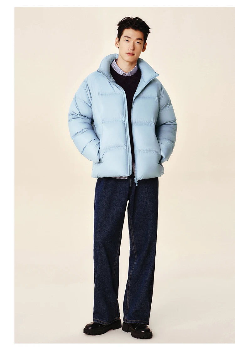 Unisex Lightweight Down Puffer Jacket - Three-Proof Thermal Winter Coat