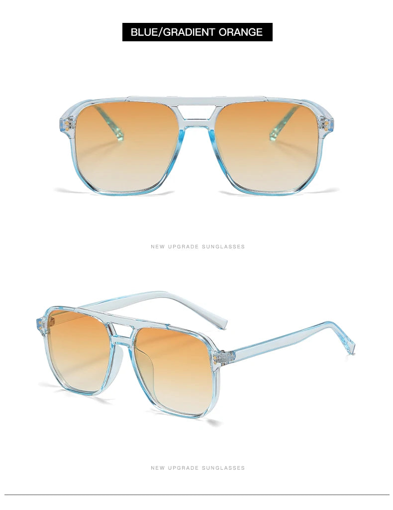 Classic Square Sunglasses - 5 Pack UV Protection Oversized Fashion Eyewear