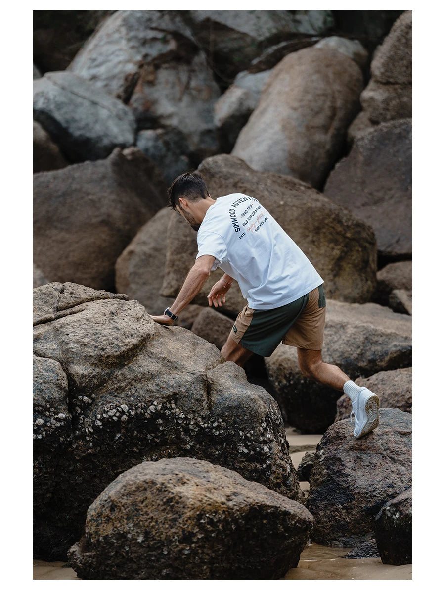 Men's  Thin Contrast Colour Shorts