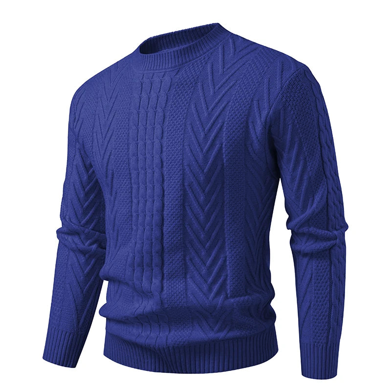 Autumn Winter Knit Sweater - Unisex O-Neck Pullover Slim Fit