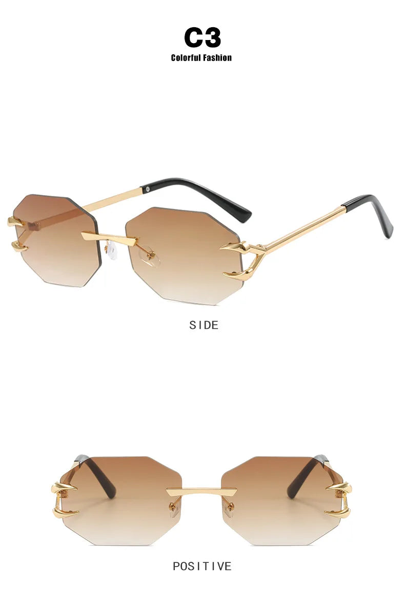 Women's Fashion Sunglasses - Frameless UV400 Sports Eyewear
