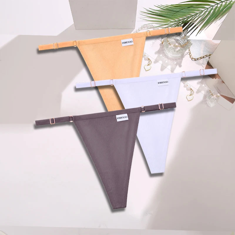 Women's Cotton Thong Underwear 3-Pack