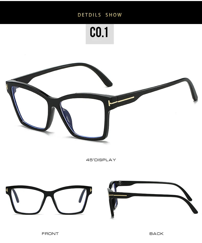 Anti Blue Light Cat Eye Glasses - Fashionable Retro Eyeglass Frame