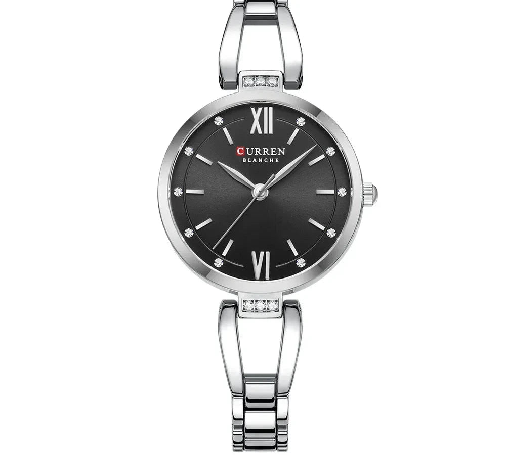 Elegant Stainless Steel Quartz Watch - Waterproof Fashion Timepiece