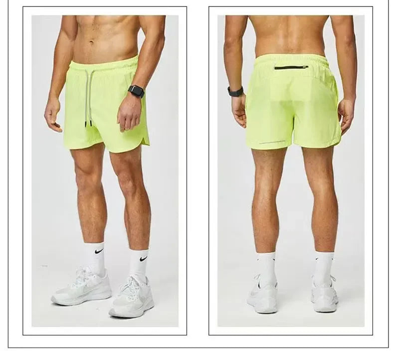 Men's Single Deck Beach Sweat Shorts with Zipped Back Pocket Running Training  Marathon Athletic Breathable Shorts
