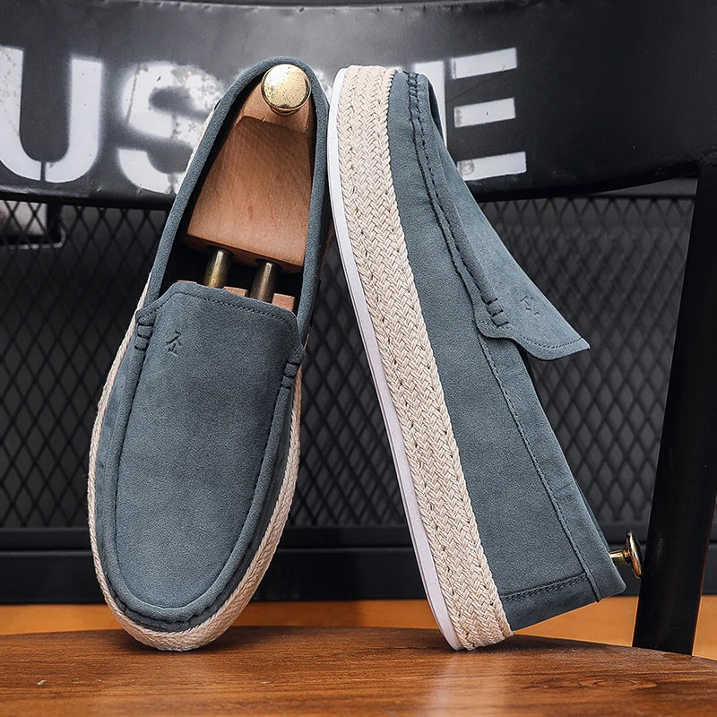 Men's Casual Slip-On Loafers - Comfortable Driving Shoes