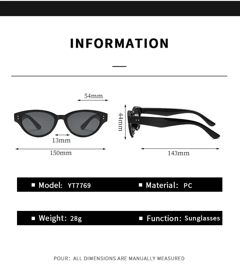 Small Square Sunglasses - Trendy Vintage Hip Hop Eyewear UV400 for Women & Men