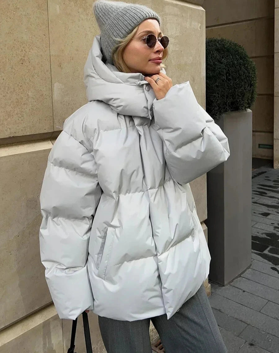 Women's Quilted Loose Parkas Cotton Puffer Jacket