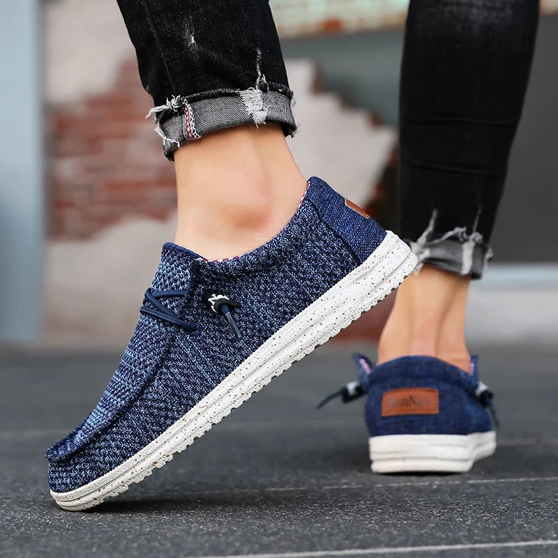 Men's Slip-On Casual Sneakers - Breathable Skateboard Loafers