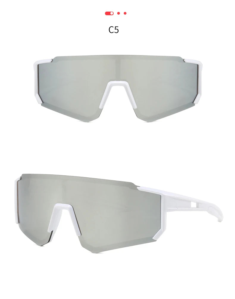 3 Pack Classic Outdoor Sport Sunglasses - Large Frame Unisex Integrated Goggles