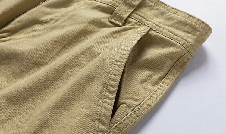 Summer Cotton Cargo Shorts - Multi-Pocket Casual Knee Length Shorts
