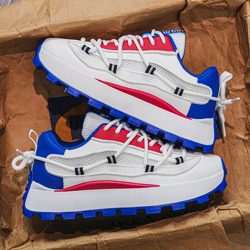 Men's Lightweight Platform Sneakers - Breathable Running Shoes