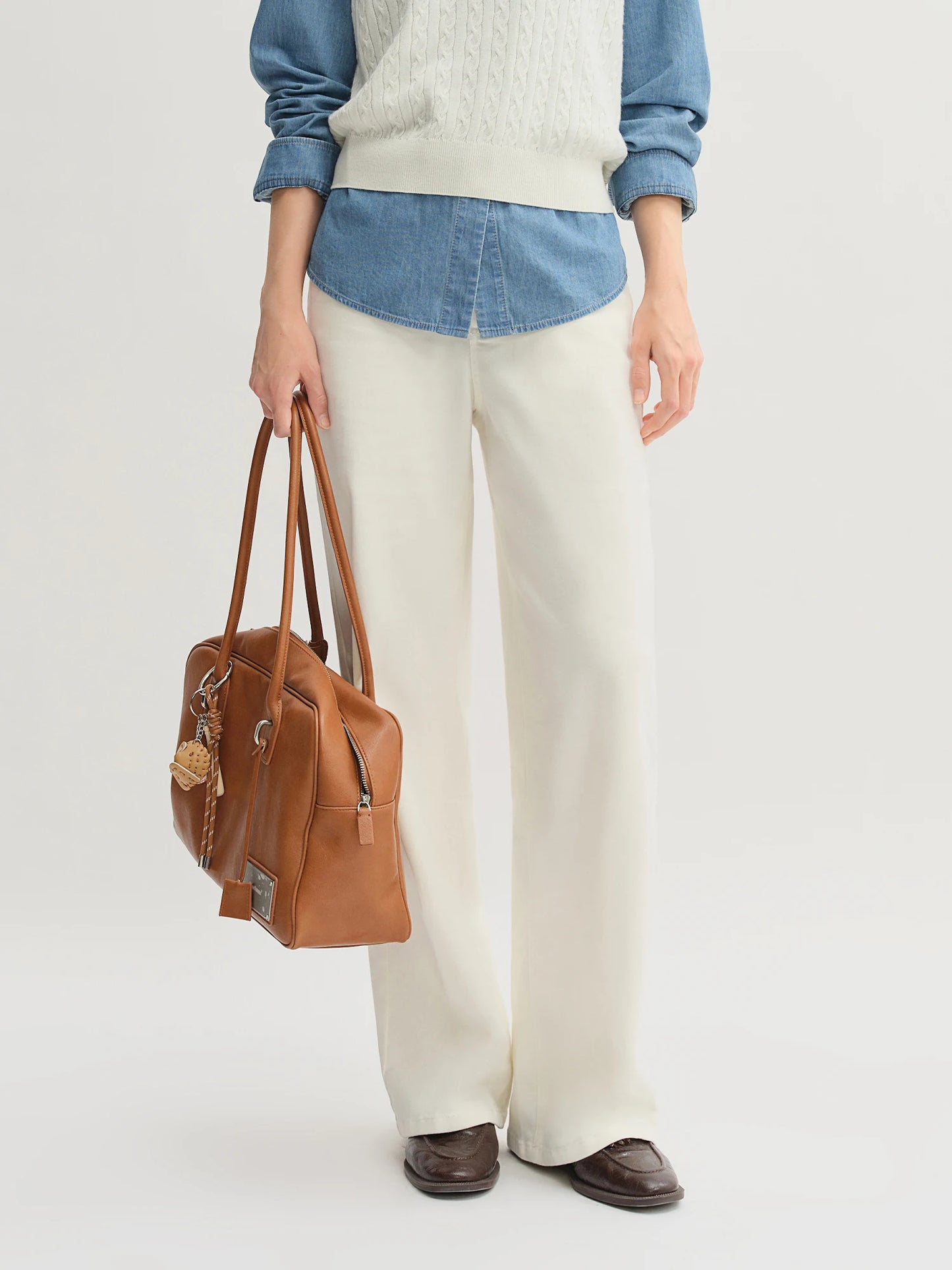 Women's High Waist Straight Leg Jeans - Stretch Denim Casual Trousers