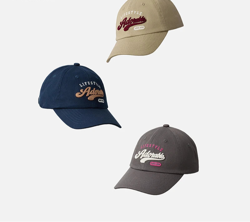 Retro College Style Embroidered Baseball Cap - Adjustable Snapback Sun Hat