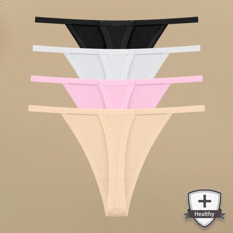 Women's Cotton Thongs 4-Pack