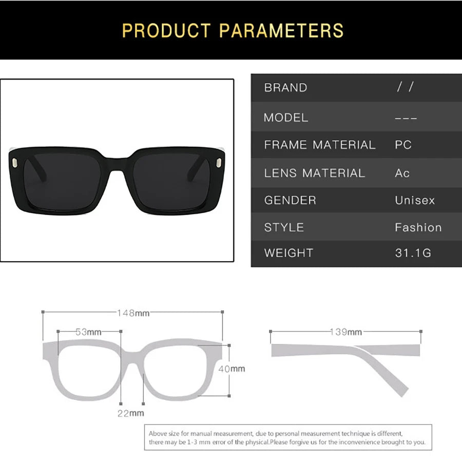 Women's Retro Square Anti UV 400 Sunglasses