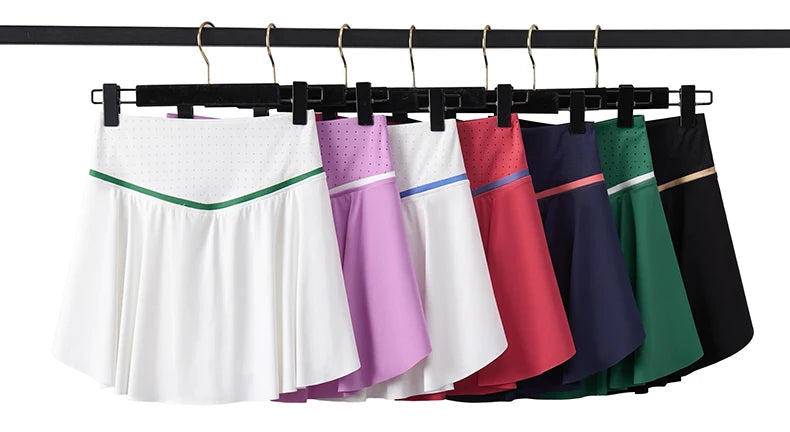 Women's High Waist Tennis Skirt - 2-in-1 Quick Dry Athletic Skort