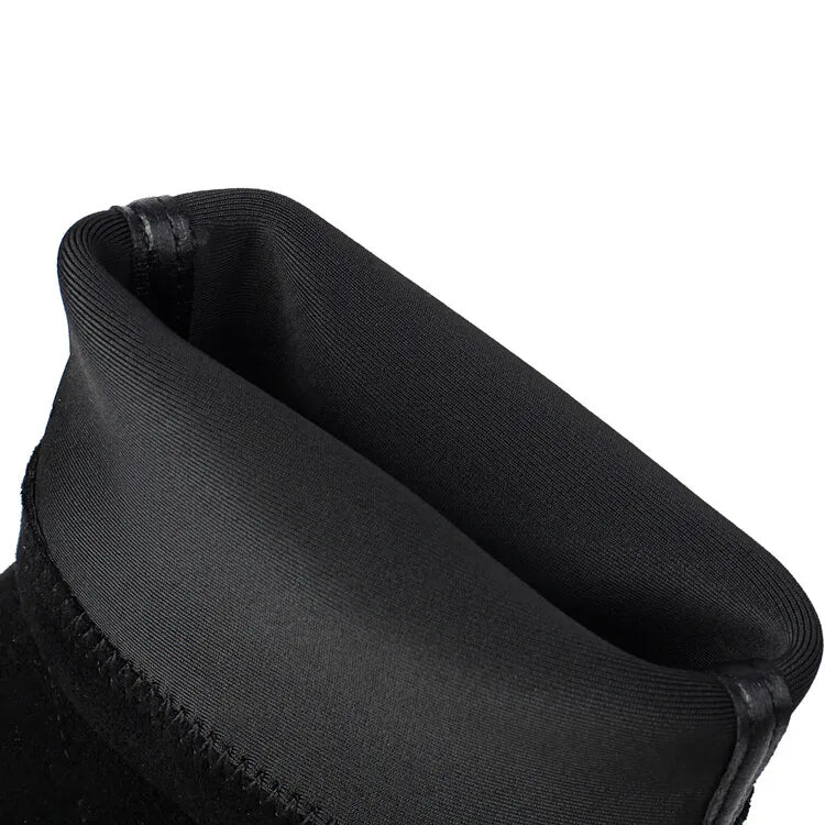 Suede Elastic Ankle Boots