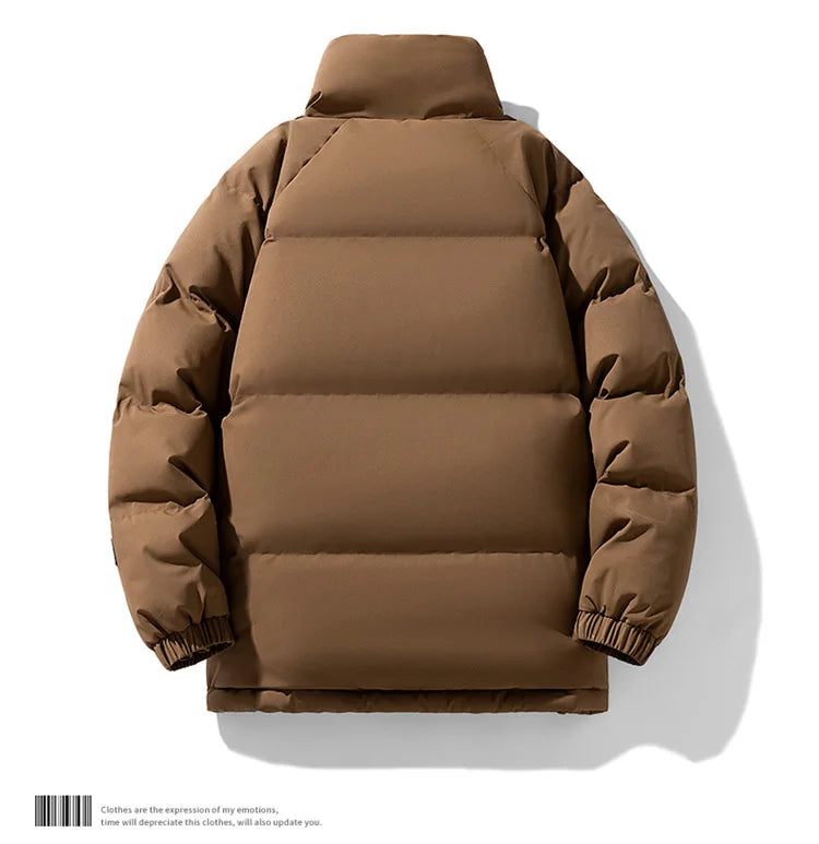 Men's Slim Fit Thickened Padded Jacket | Fur-Lined | Stand Collar | Bungee Hem | 8 Colours | S–XXXL