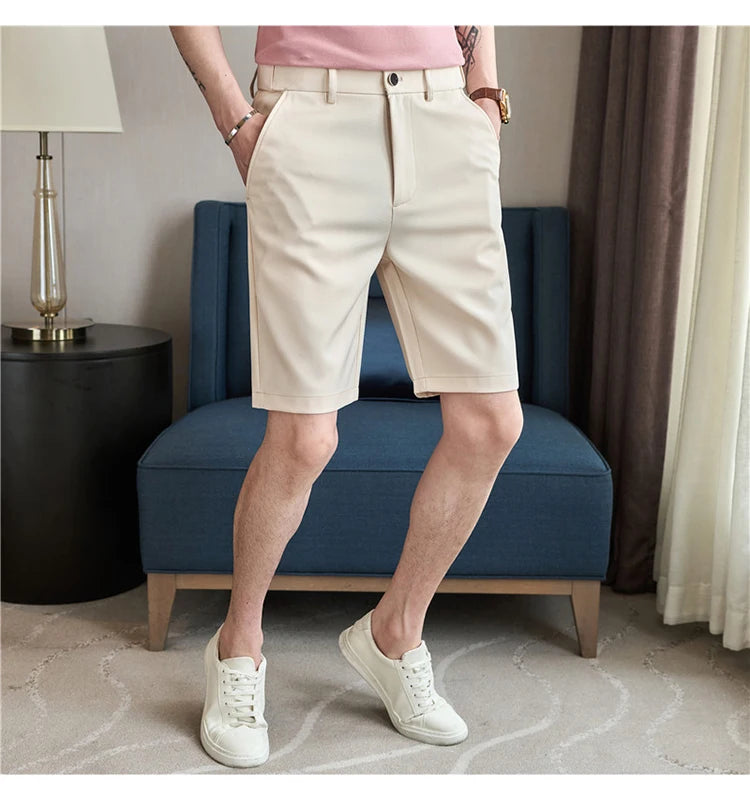 Men's Summer Thin Style Slim Fit  Elastic Waist Shorts