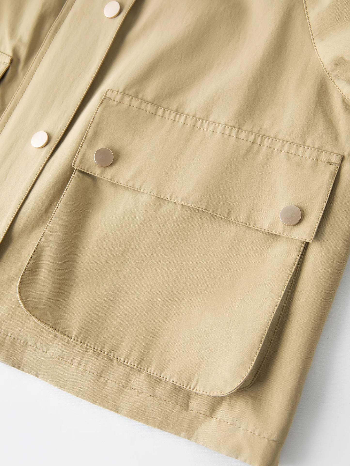 Women's Khaki Retro Barn Style Trench Coat - Long & Short Options