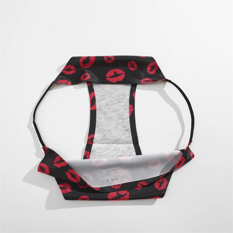 Women's Seamless Silk Underwear 3-Piece Set - Leopard Print Low-Waist Briefs