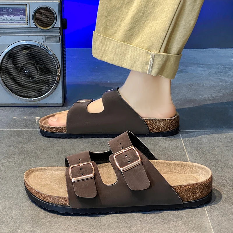 Buckle Design Slippers - Men's Indoor & Outdoor Garden Clogs