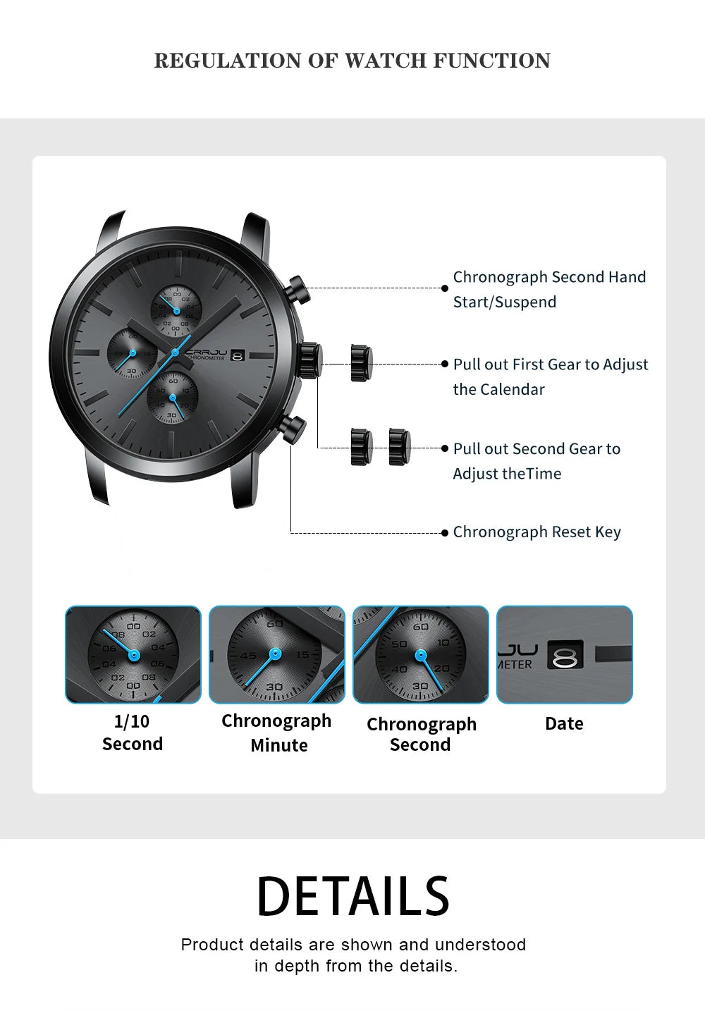 Stainless Steel Chronograph Watch - Luxury Waterproof Business Watch