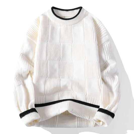 O-Neck Loose Warm Breathable Knit Pullover