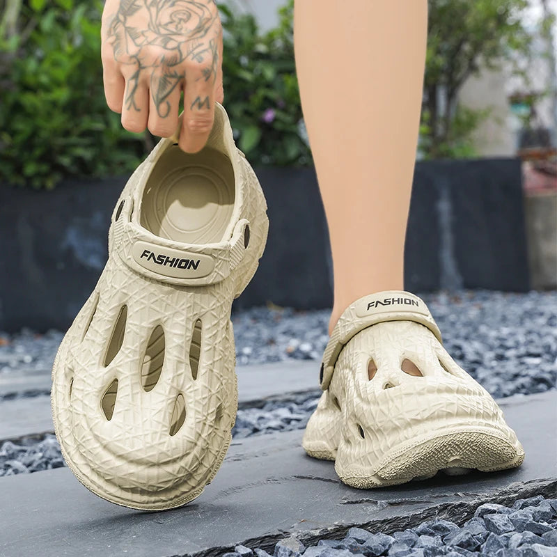 Men's Summer Slippers Platform Sandals Clogs Waterproof Beach Slippers Flip Flops Slides
