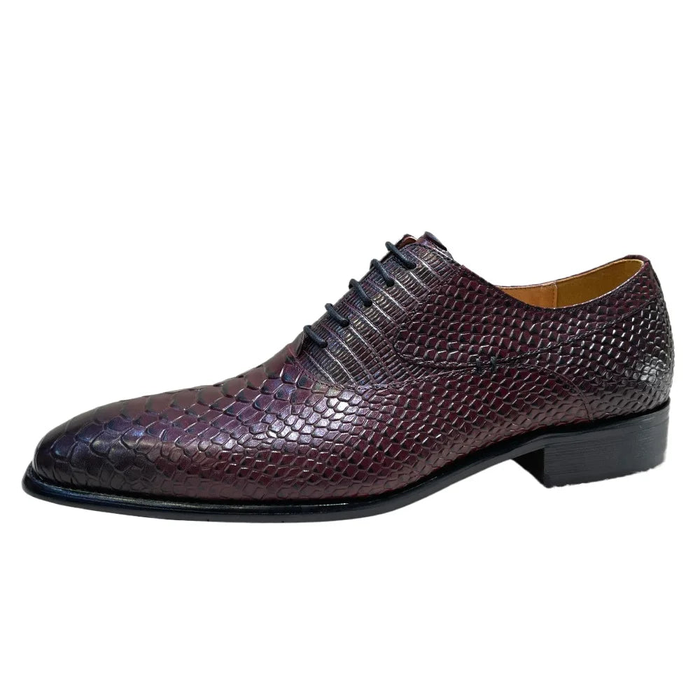 Handmade Single Buckle Monk Strap Pointed Toe Leather Dress Shoes